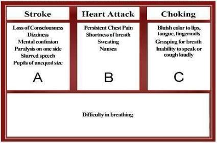 - A heart attack (U4C2L2:F6) In what category should "Difficulty in Breathing" be placed? - Stroke (U4C2L2:Q3) Read the following paragraph, and decide which option (A-D) is correct.