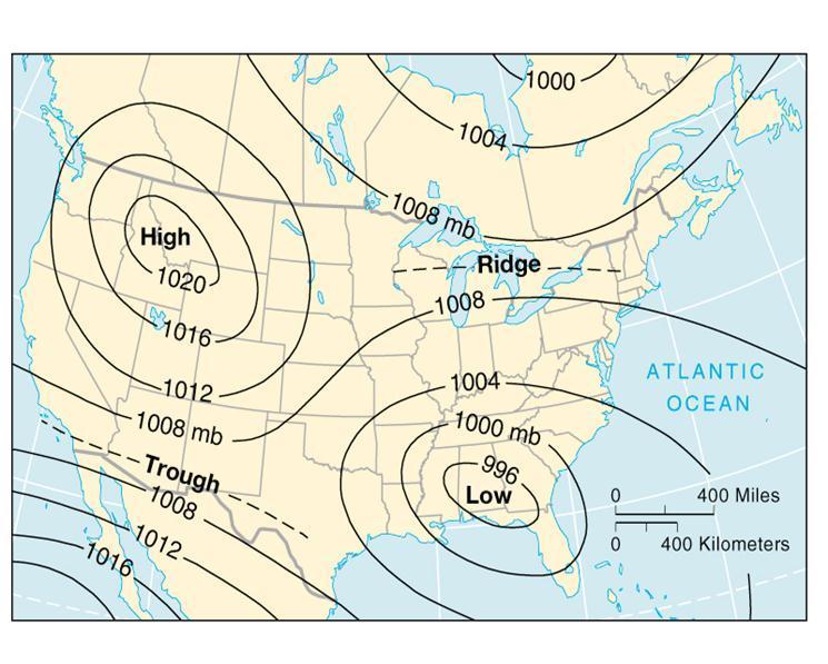 Mapping Pressure with Isobars Isolines all have the same concept. However, unlike contours that stay the same, pressure lines can change with atmospheric conditions.