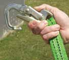 (3 m) of polyester webbing, complete with a top-swivel 3.7 lbs. (1.7 kg) shackle, carabiner & a locking snap hook with 3/4-in.