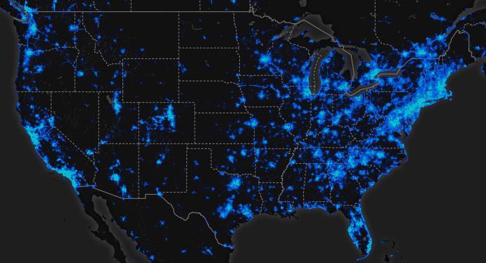 Strava bicycle heat map Aggregated bike trips recorded with phone app Free