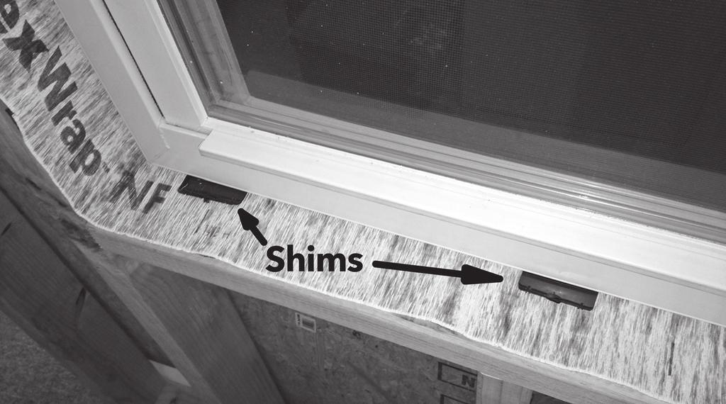 The result is that the gap is too thin at one end and too wide at the other. The widened portion often allows water infiltration, even when testing the window itself.