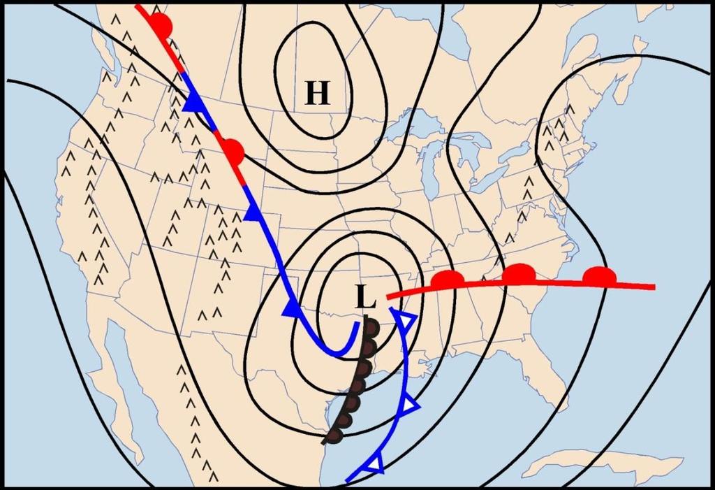 There is a warm front sitting over North and South Carolina.