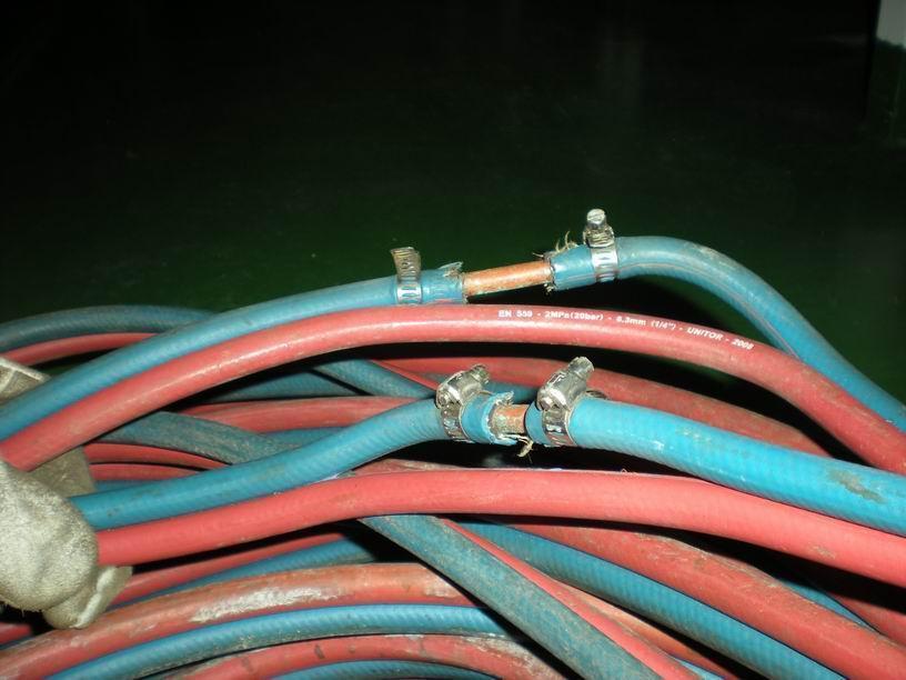 Pipes do not have the flange that prevents the hose slipping off under pressure.