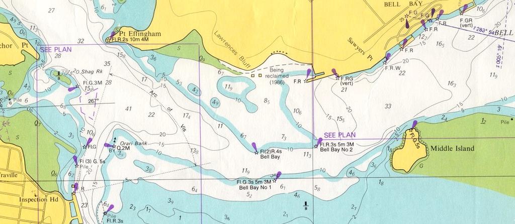 Race area Chart indicating the regatta course area Note: All depths shown are the Lowest Astronomical Tide, well below the normal low tide.