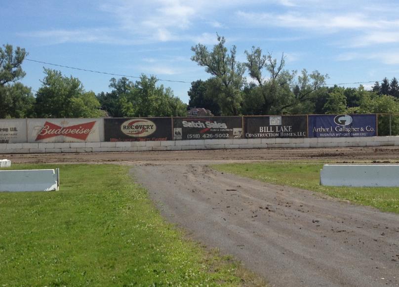 Backstretch Billboard (10 by 30 in size) $5,000 annually Advertiser provides business logo, speedway is responsible for making the sign.