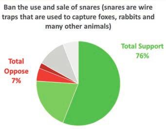 9. A consensus against snares 9.1 Public opinion Figure 2. Poll of Scottish adults, March 2016 Polls taken over the years consistently show majority opposition to the use of snares.
