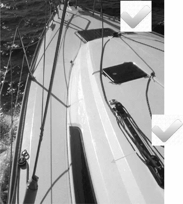 Figure 8. New Ji b car and hatch position Main sail winch is adequately dimensioned following the recommendation and the main sail trimming is measured as 10% faster with less load or effort.