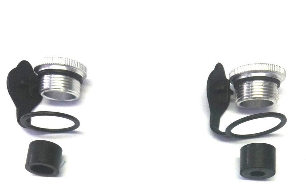 In Photographic Form: The photo representation below shows the alignment and assembly of the 4MyCyle Mini Bike Pump head components for use with Presta and Schrader valve