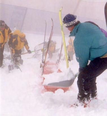 SNOW CHUTES With large amounts of snow needing to be moved quickly, one of the best methods is by using snow chutes.