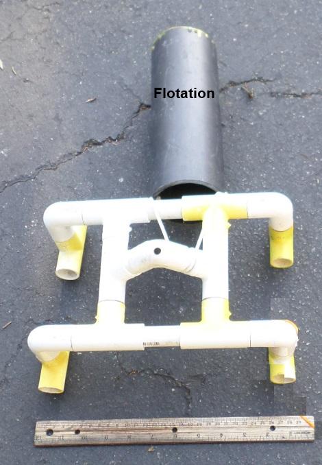 The designated area to deploy the passive acoustic sensor is a 50 cm x 50 cm square constructed out of ½-inch PVC. Cut four 48 cm length of ½-inch PVC pipe and connect them with 90 o elbows.