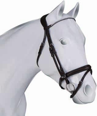AC9500 Poesia AC9505 Cupido Bridles Fitting Fitting Italian rolled leather bridle Latex-padding crown piece, leather covered S/S Cob - Full Italian leather bridle Latex-padding crown piece, leather