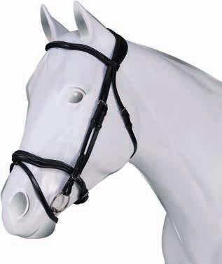 pressure in Contoured and anatomic crown piece the poll area with special insert to relieve pressure in Acavallo self-adjusting large noseband the poll