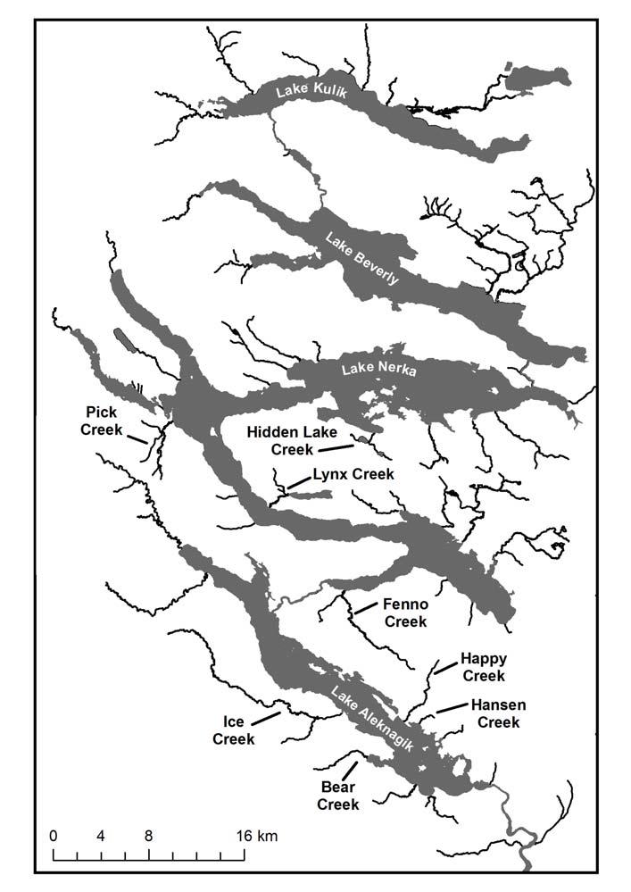 Supplementary Fig. 1. Map of the Wood River system in Bristol Bay, Alaska.