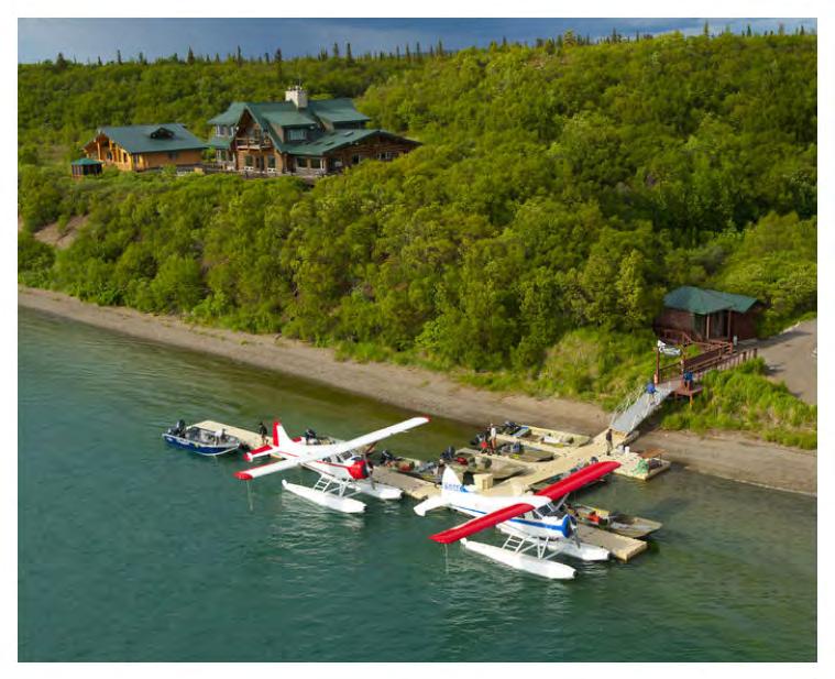 Crystal Creek Lodge is located 5 miles East of King Salmon, Alaska.