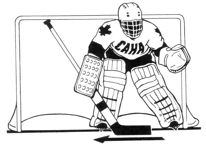 Lateral (Side to Side) Movement There are two basic methods a goaltender can use to move laterally while remaining on one's skates: the shuffle and the T-Push.