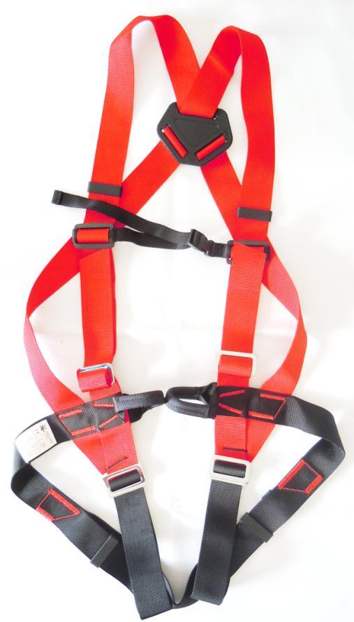 Brand name: LIMIT Code: ODL-601 Weight: 520g, Color: red and black Adjustable full body harness has two support