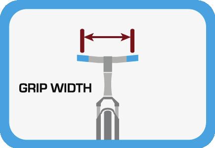 Bar Rise The vertical distance from the top of the handlebar to the midpoint of the grip contour. Grip Width The 3D distance between the midpoints of the grip contours if both grips traced.