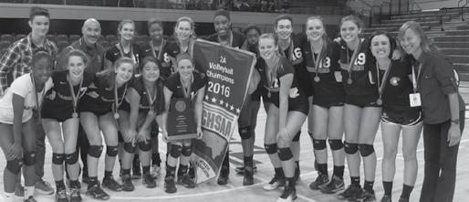They did not look back, pushing on to take the first set -1 before sweeping the next two sets and claiming the school s first State Championship in volleyball.