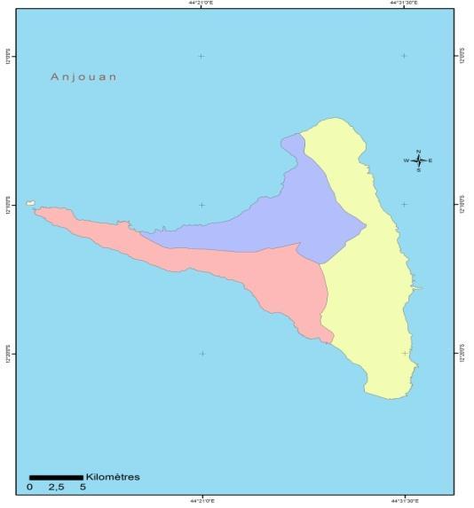 These two strata are again reduced in one with the last update of the National data Collection System. Figure 4: strata of data collection of Mohéli Island.
