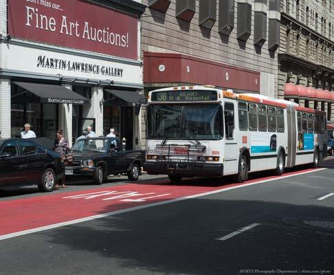 Near-term Improvements: Red Transit-only Lanes Completed: Market to Gough Streets, Summer 2014 Phase
