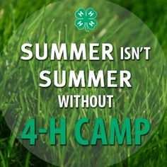 Overnight 4-H Camp is --Held at the Rock Springs 4-H Center located southwest of Junction City, KS.