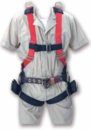 PS647TDS PS683XAP Bashlin harnesses are normally made from 10,000 lb. test woven nylon web. The webbing is in contrasting colors (usually orange on the torso and black on the legs) for easier donning.