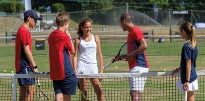 For all English language abilities > 29 hours of tennis coaching, match play and workshops Players work on all aspects of their