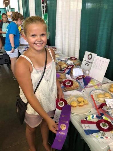 exhibited their projects at the Illinois State Fair on Sunday,