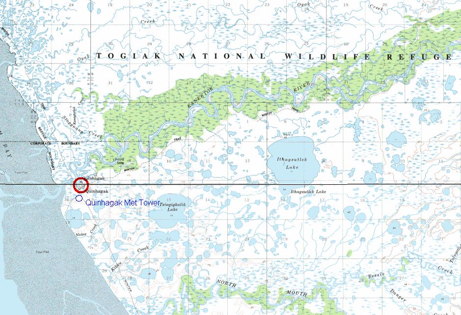 Meteorological Tower Site Information Site number 0022 Site Description Quinhagak Alaska Village Electric Coop, Inc. (AVEC) Latitude/longitude N 059 44.646 ; W 161 55.
