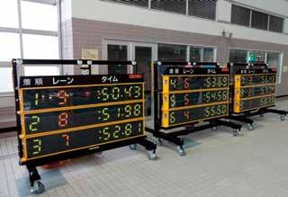 BUILT-UP TYPE SCOREBOARD Easy to Move, Easy to Set Up SB-5010 Up to 11 display units can be built into a scoreboard according to