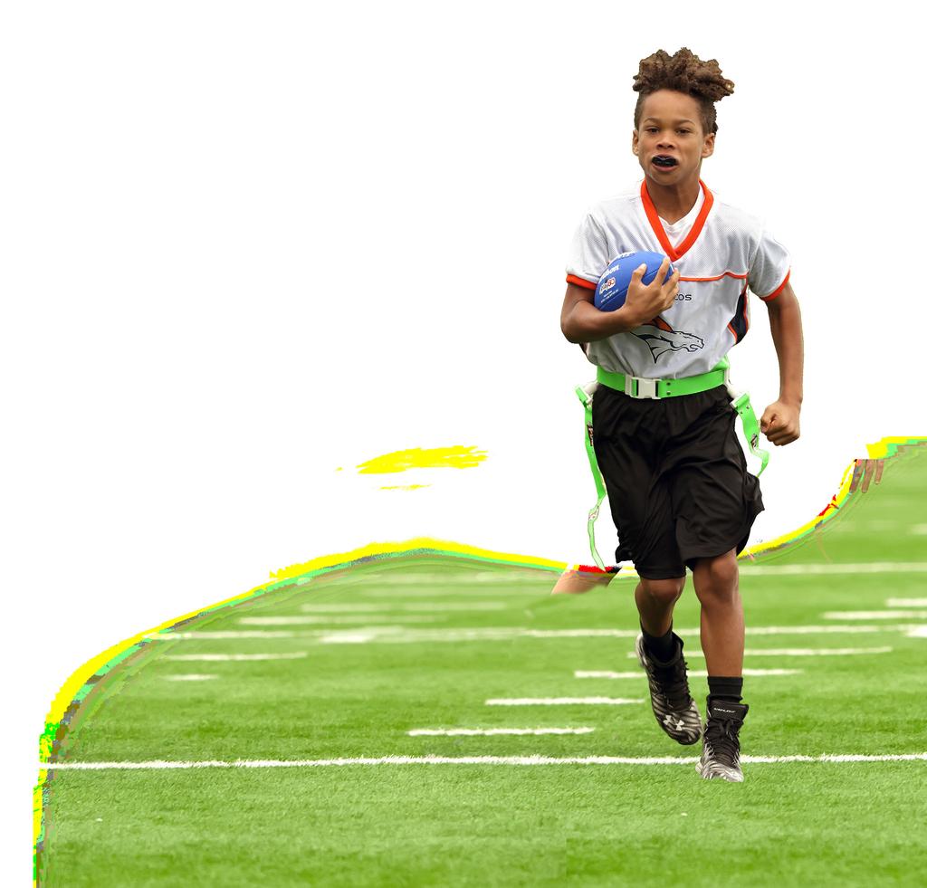 X. Running 1. The ball is spotted where the runner s feet are when the flag is pulled, not where the ballcarrier has the ball. Forward progress will be measured by the player s front foot. 2.
