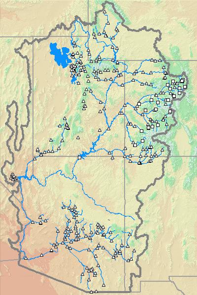Table 1: List of USGS stations with unimpaired streamflow data.