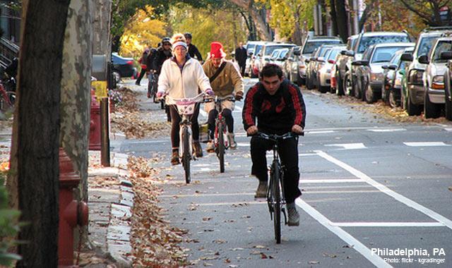 Bicycle lanes are most appropriate on arterial and collector streets where the higher speeds and traffic volumes warrant greater separation for the safety and comfort of bicyclists.