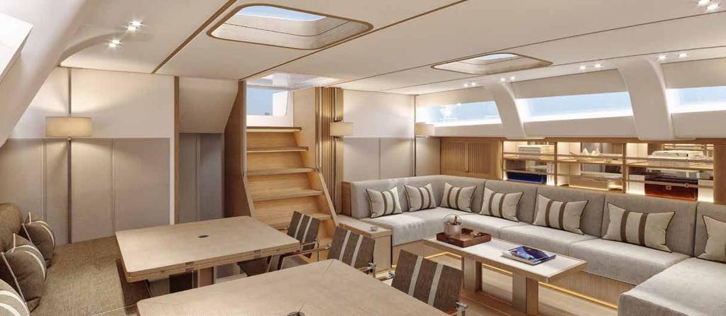 INTERIORS A STYLISH TAILOR-MADE DESIGN There are two interior layouts available, each designed for the ultimate in onboard comfort.