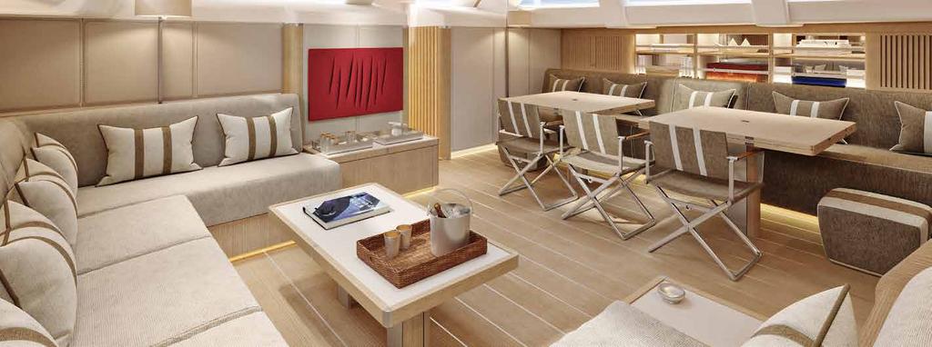 TIMELESS CLASSICAL WHITE T HE YACHT IS FITTED WITH NATURAL MATERIALS SUCH AS LINEN, COTTON AND LEATHER IN SHADES OF WHITE, NATURALLY LIGHT COLOURS,