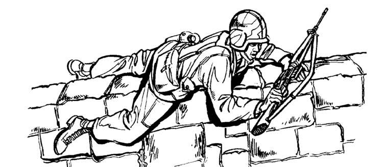 3-5. CROSSING A WALL Each soldier must learn the correct method of crossing a wall (Figure 3-7).