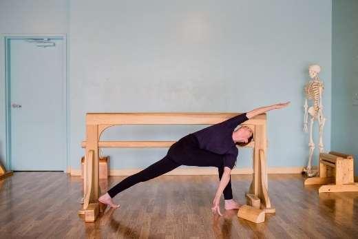 Re-trace your steps and return to Utthita Hasta Padasana. Repeat these steps on the left side.