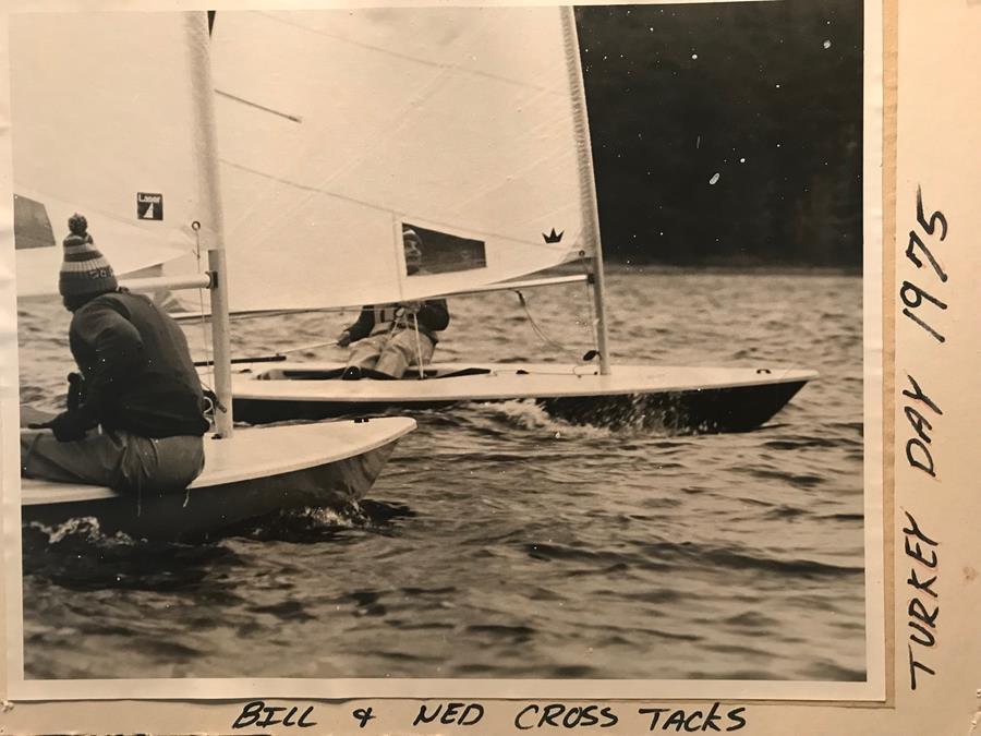 harbor area. Cold water, snow and freezing main sheets were common. Dick Babel hosted many of the events at his cottage on Long Lake and supported the GTYC Laser Fleet.
