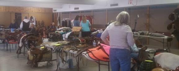 Paddocks are getting a lot of work done by members, and the volunteers have been very busy. TACK SALE On Saturday October 6 th, we had a Tack Sale in the clubhouse that was organized by members.