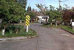 Uncontrolled locations - Enhanced s GEOMETRIC TREATMENTS Chicane Two or more alternating mid-block bulb-outs which create an S-curve in the roadway and discourage vehicular speeding.