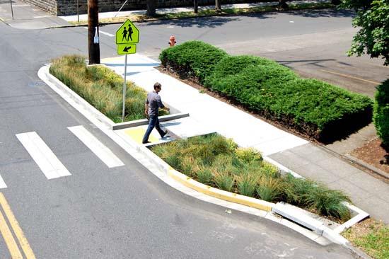 They can be constructed by alternating parallel or angled parking in combination with curb extensions.