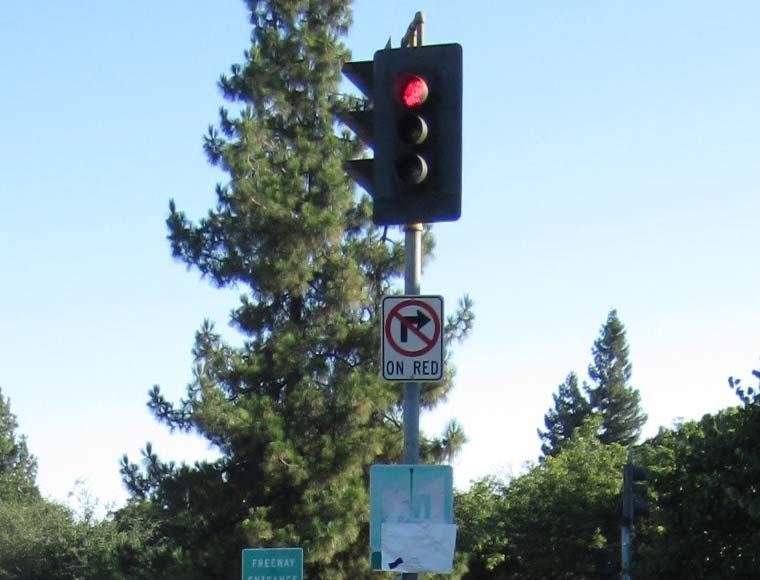 conventionally. Applicability 51-66% Recommended in areas of high pedestrian and/or high vehicular activity. Prohibited Right-Turn on Red (MUTCD Section 2B.