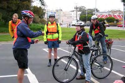 Passing bicyclists just before a stop light or sign creates an atmosphere of unnecessary hostility. Do not honk unless absolutely necessary.