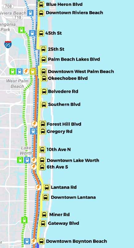 Transit Recommendations PTX Yellow Phase 1 (Riviera Beach to Boynton Beach) 75,000 Additional Riders per Year 17%