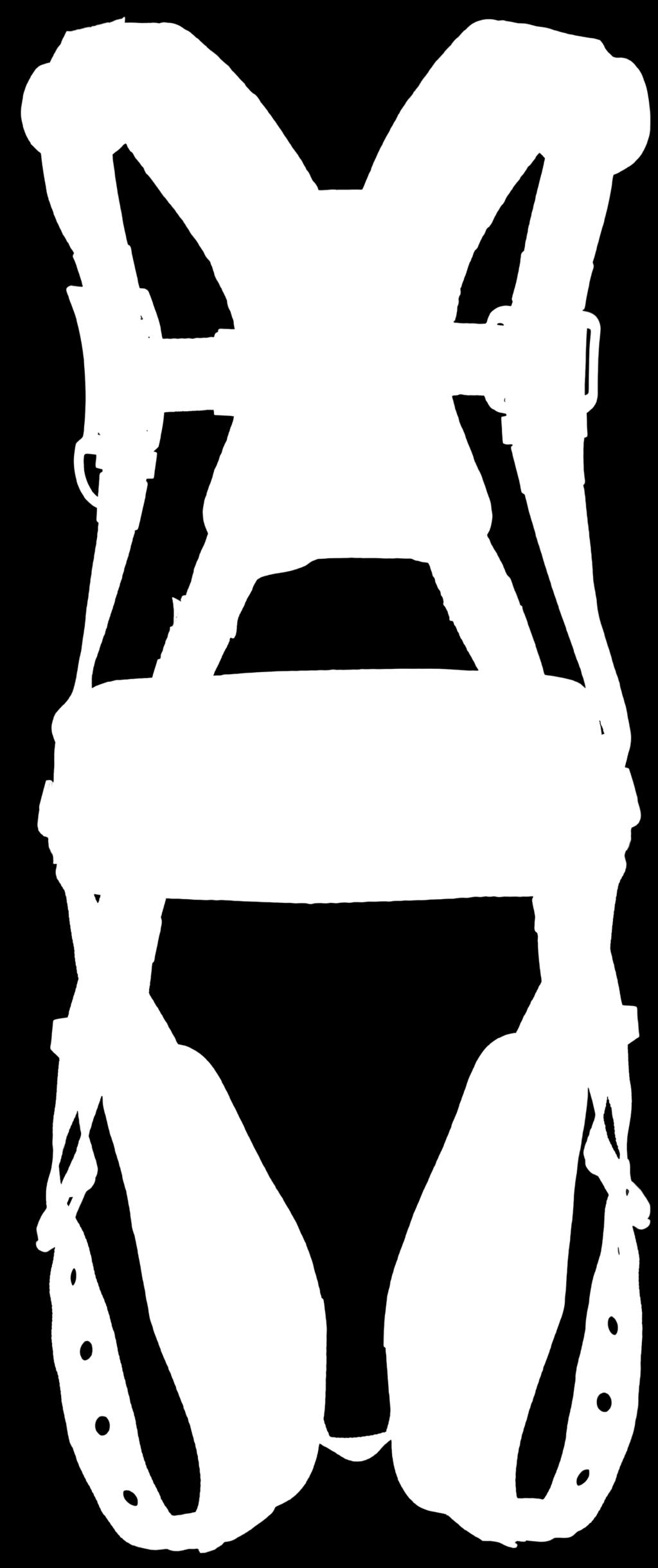 Straps for added support during suspension or in the event of a fall.