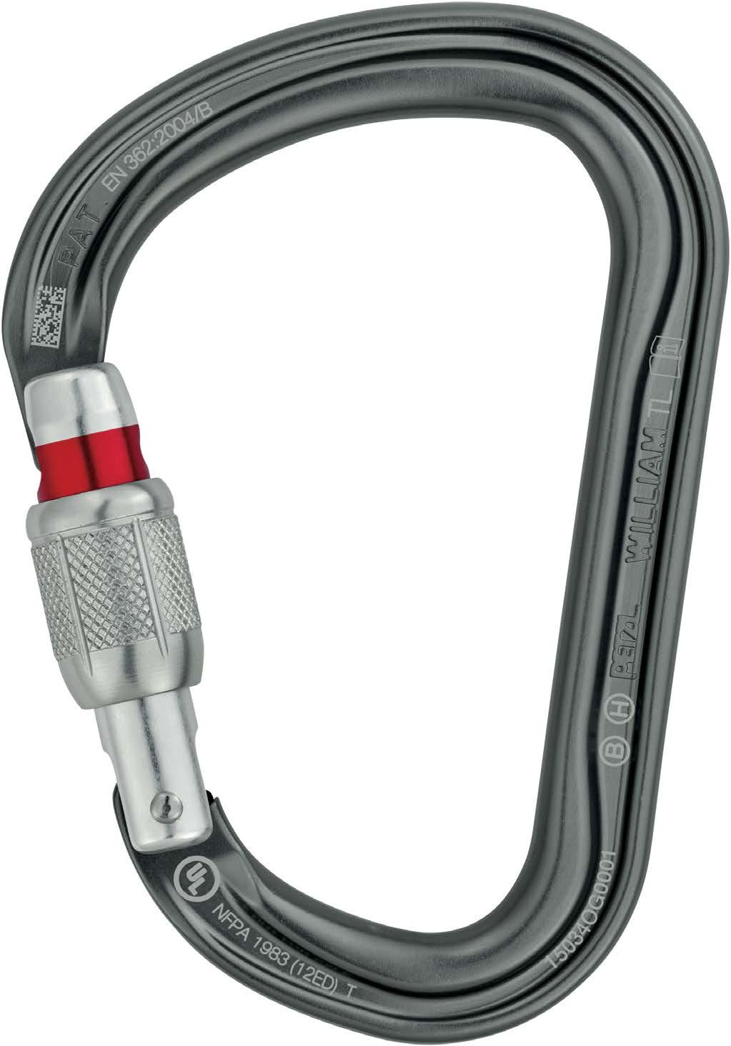 CARABINERS Addtonal nformaton WILLIAM Large, pear-shaped lockng carabner for belay statons and belayng wth