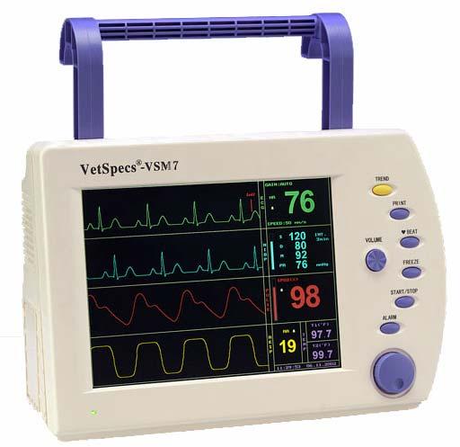 I. Introduction The VetSpecs VSM7 is developed specifically for vital signs monitoring and ECG and blood pressure (BP) screenings in cats, dogs, and other similar-sized veterinary patients.