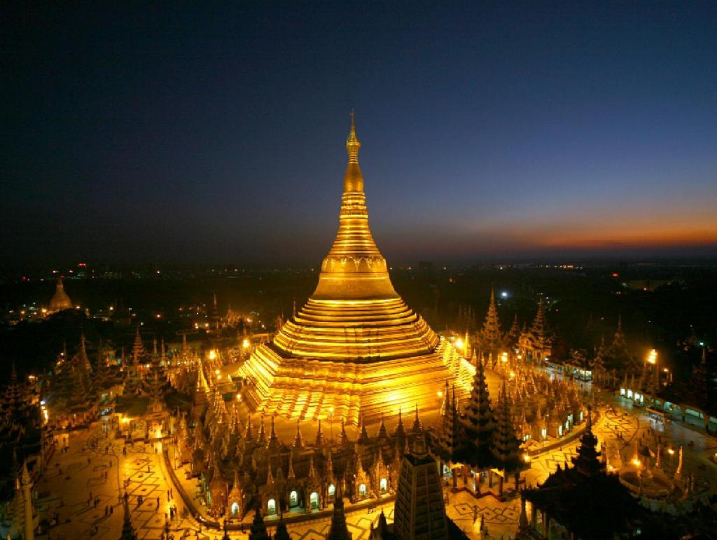 The famous Shwedagon Pagoda Among all the treasures Myanmar has