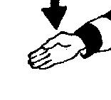 non-whistle arm to the side ( hand