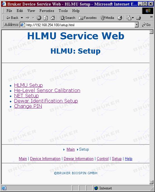 HLMU Setup Using the Web Interface HLMU Setup Using the Web Interface 6.4 You can set the HLMU parameters quickly and comfortably using the Web interface.
